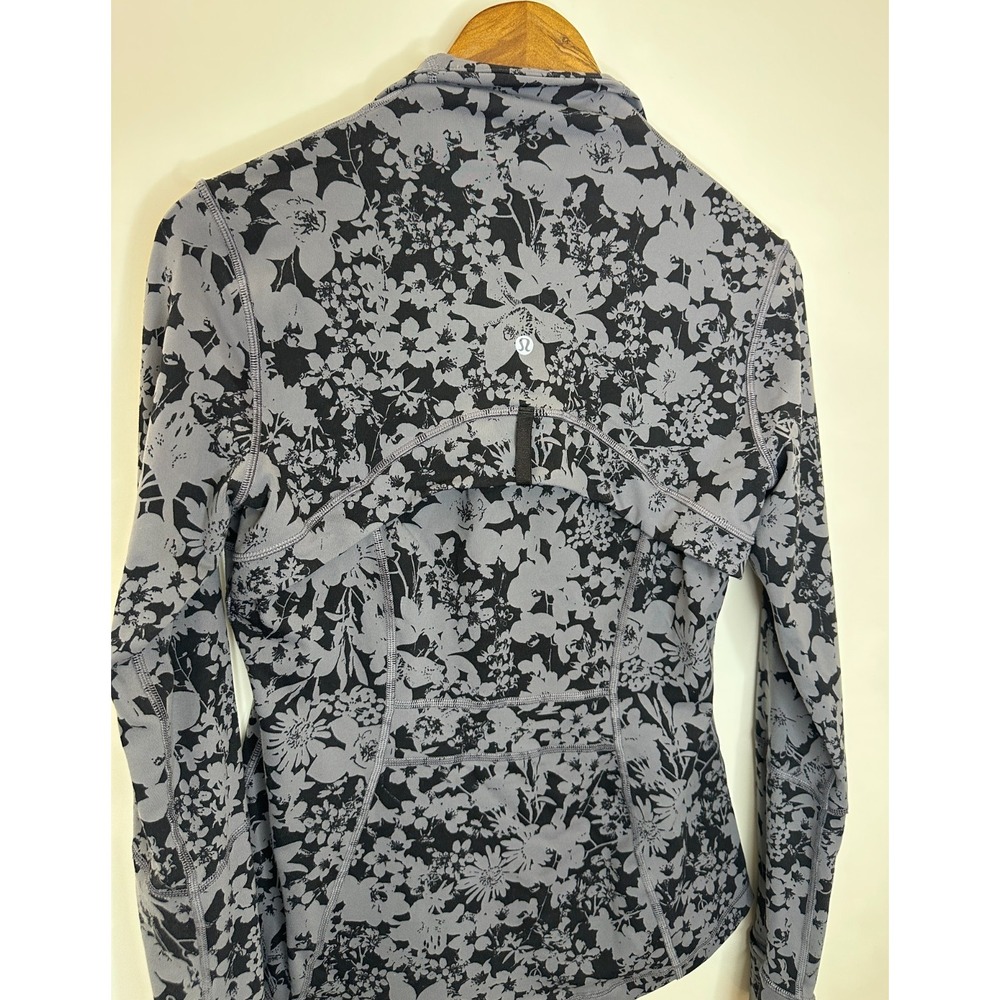 Lululemon Define Jacket Efflorescent Nebula Black Floral Full Zip Stretch Size 8 - Picture 9 of 12